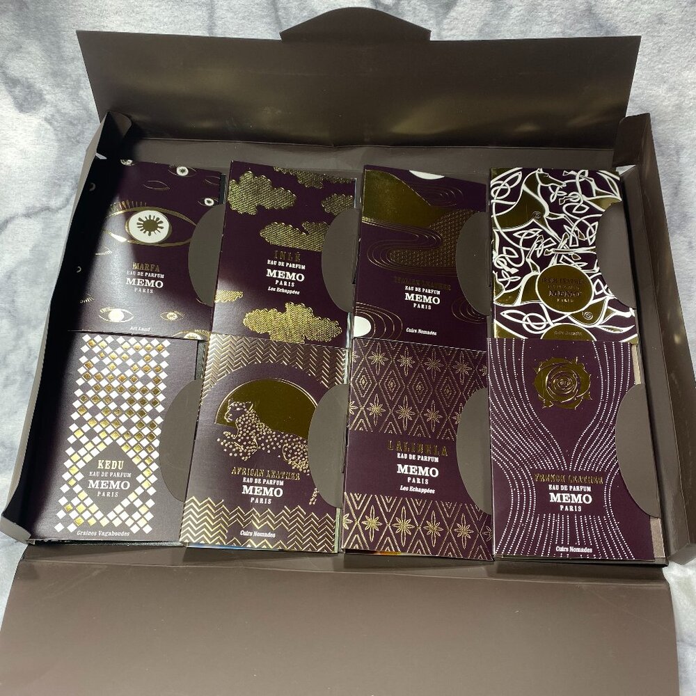 MEMO Discovery Voyage EDP Sample Set-Woody Floral Leather,8x2ml-8pc-BOXED-NEW